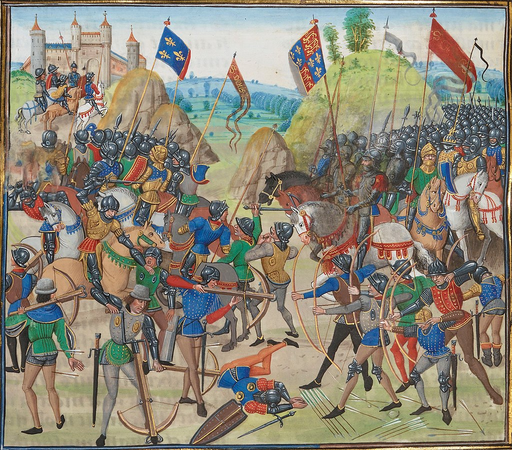 La Batalla de Crécy fue parte de la extensa guerra de los cien años. 