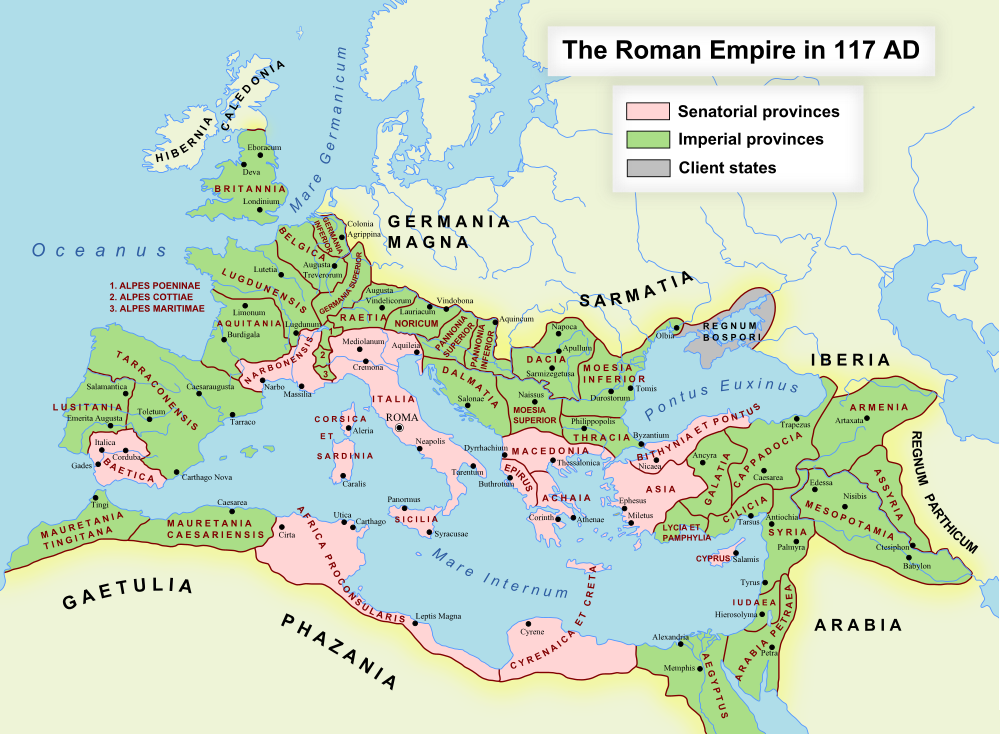 Durante la etapa conocida como Edad Antigua, Roma destacó por ser el Imperio occidental más vasto. 